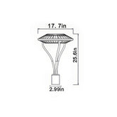 30/40/60W V2 Decorative LED Post Top Light – 5000K Daylight, Photocell Enabled, ETL Listed